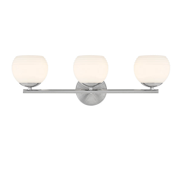 Designers Fountain - D251H-3B-PN - Three Light Vanity - Moon Breeze - Polished Nickel