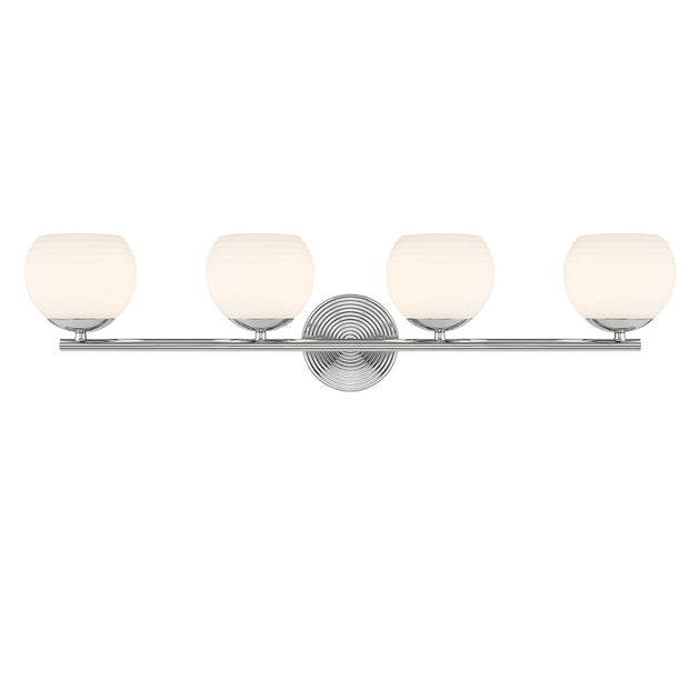 Designers Fountain - D251H-4B-PN - Four Light Vanity - Moon Breeze - Polished Nickel