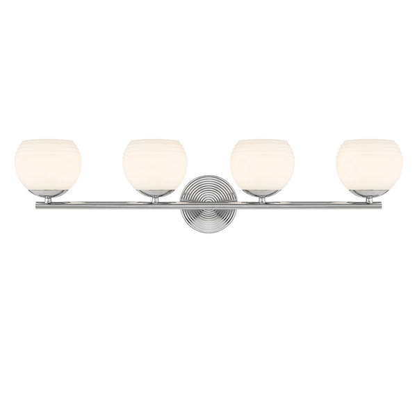 Designers Fountain - D251H-4B-PN - Four Light Vanity - Moon Breeze - Polished Nickel