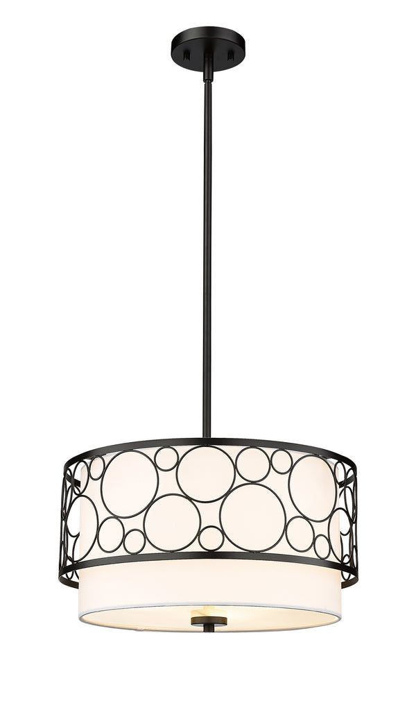 Z-Lite - 197-17MB - Three Light Pendant - Kendall - Matte Black