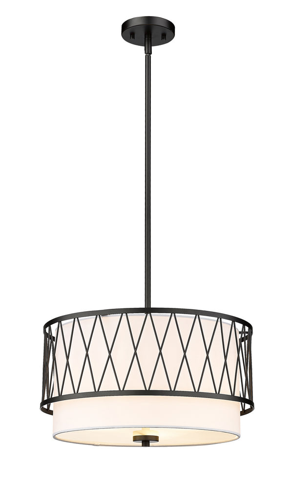 Z-Lite - 198-17MB - Three Light Pendant - Dalton - Matte Black