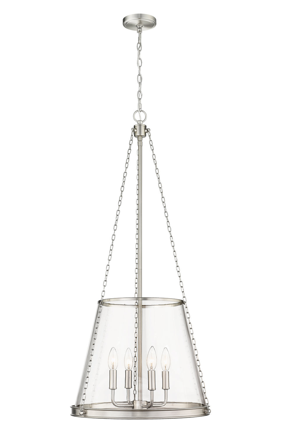 Z-Lite - 341P18-BN - Four Light Pendant - Prescott - Brushed Nickel