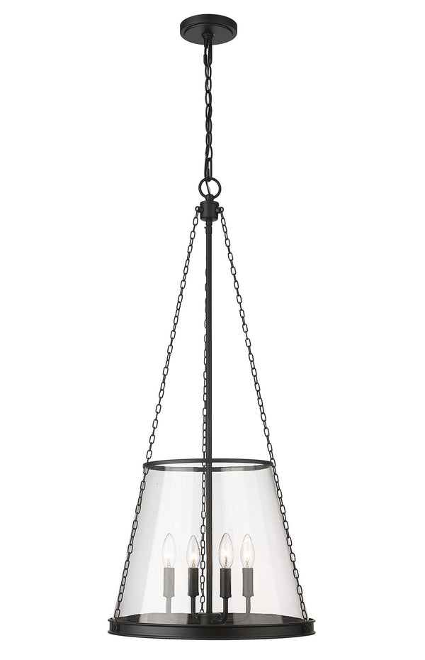 Z-Lite - 341P18-MB - Four Light Pendant - Prescott - Matte Black