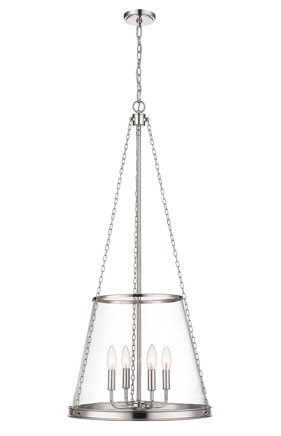 Z-Lite - 341P18-PN - Four Light Pendant - Prescott - Polished Nickel