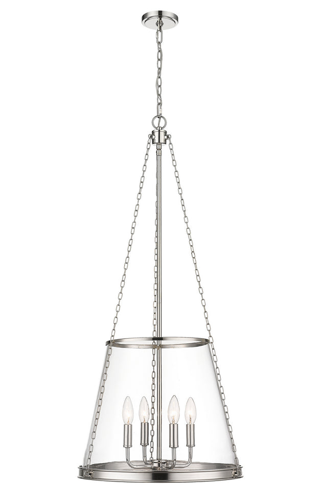 Z-Lite - 341P18-PN - Four Light Pendant - Prescott - Polished Nickel