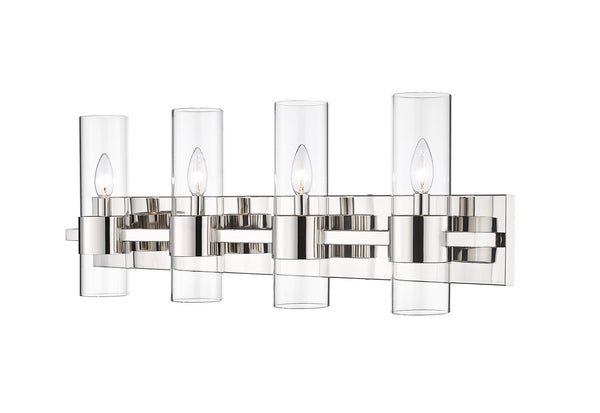 Z-Lite - 343-4V-PN - Four Light Vanity - Lawson - Polished Nickel