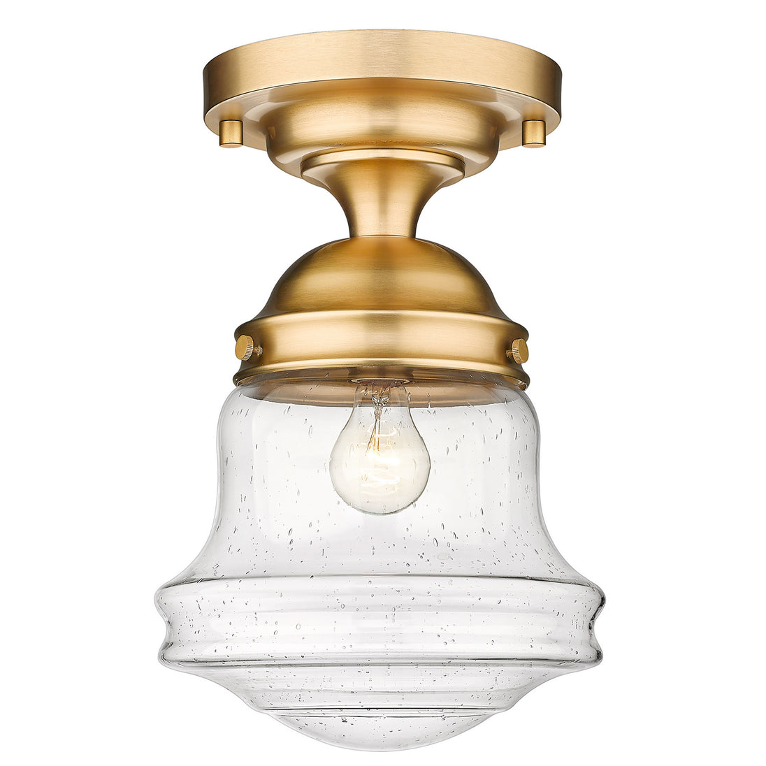 Z-Lite - 736F10-HBR - One Light Flush Mount - Vaughn - Heritage Brass