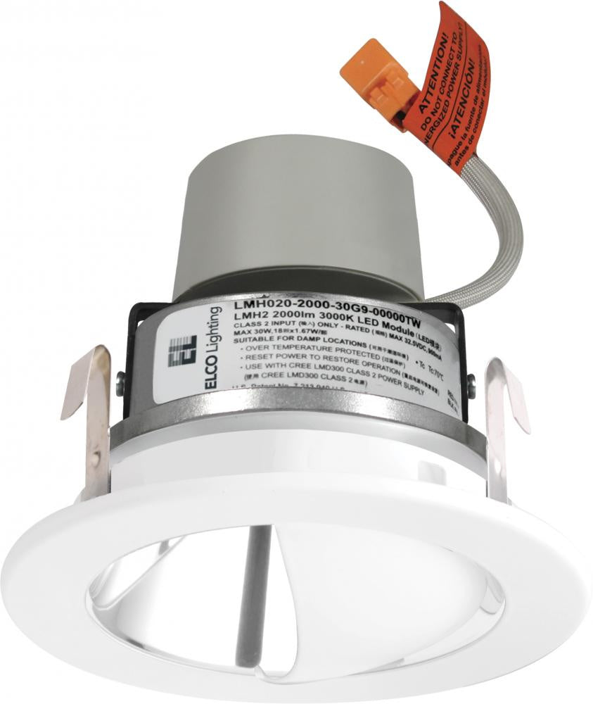 Elco Lighting - E411R0827W - 4"Led Insrt Gls W/ Drvr 850Lmn 27K Wht - All White