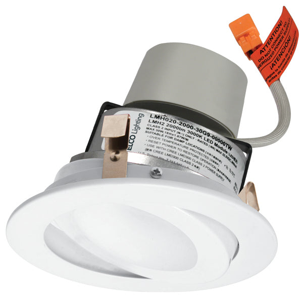 Elco Lighting - E418R08SDW - 4" Rnd Adjstbl Insrt W/ Drvr 850Lm Ssd - All White