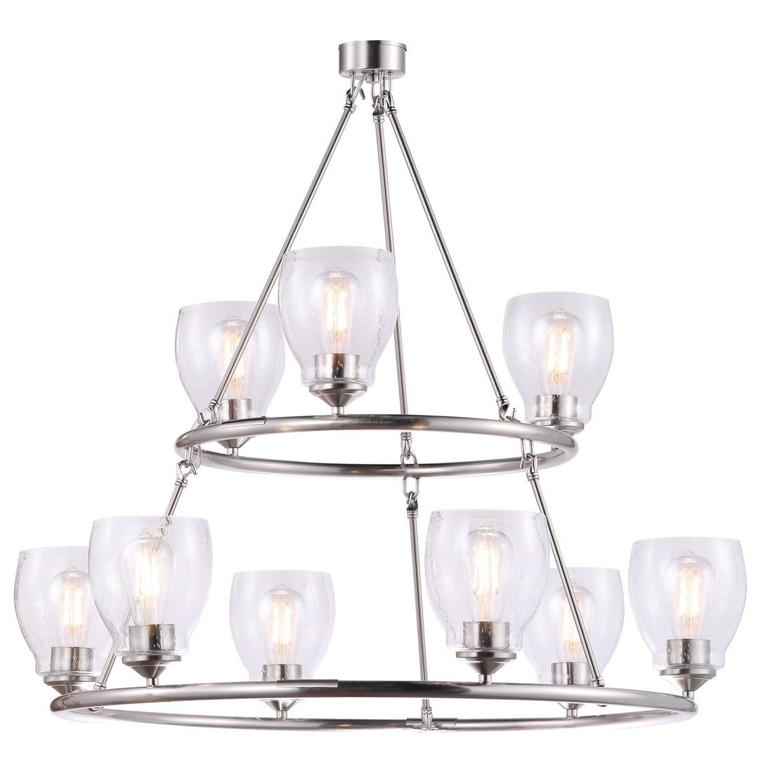 Minka-Lavery - 2439-84 - Nine Light Chandelier - Winsley - Brushed Nickel