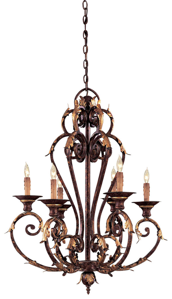 Metropolitan - N6235-355 - Six Light Chandelier - Zaragoza - Golden Bronze