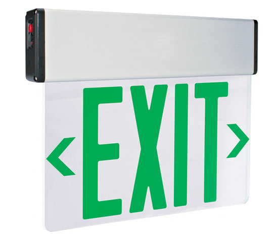 Elco Lighting - EDGLIT2G-C - Led Edg Lght Exit Sgn Dbl Fc Grn 120/277 - Green Letters