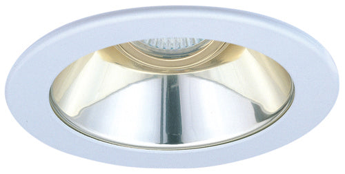 Elco Lighting - EL1421DC - 4" L.V. Chrm Rflctr W/Die Cast Ring - Clear with White Trim