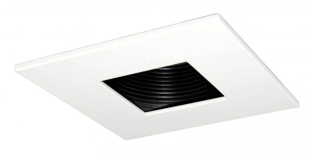 Elco Lighting - EL2384B - 3" Baffle Trim W/Sqr Pinhole White Ring - Black with White Trim