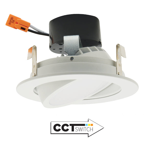 Elco Lighting - EL416HLCT5W - 4" Led Gmbl Insrt 120V 1000Lm 5Cct - All White