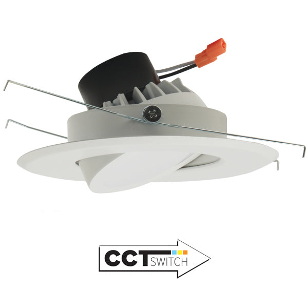 Elco Lighting - EL616CT3W - 6"Led Cct Gmbl Insrt 1000Lm Dim 27/30/35 - All White