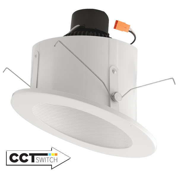 Elco Lighting - EL713CT5W - 6"Slp Clng Bfl Inst Par30Gmbl 1050Lm 5Cc - All White