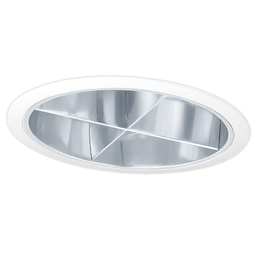 Elco Lighting - EL881C - 8" Vertical Rflctr W/Cross Blade - Clear with White Trim