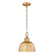 Golden - 0316-M1L MBG - One Light Mini Pendant - Holmes MBG - Modern Brushed Gold