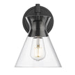 Golden - 0511-1W BLK-CLR - One Light Wall Sconce - Malta - Matte Black