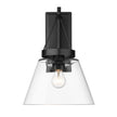 Golden - 3189-WSC BLK-CLR - One Light Wall Sconce - Penn - Matte Black