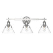 Golden - 3306-BA3 CH-CLR - Three Light Bath Vanity - Orwell CH - Chrome