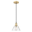 Golden - 3306-S BCB-CLR - One Light Mini Pendant - Orwell BCB - Brushed Champagne Bronze