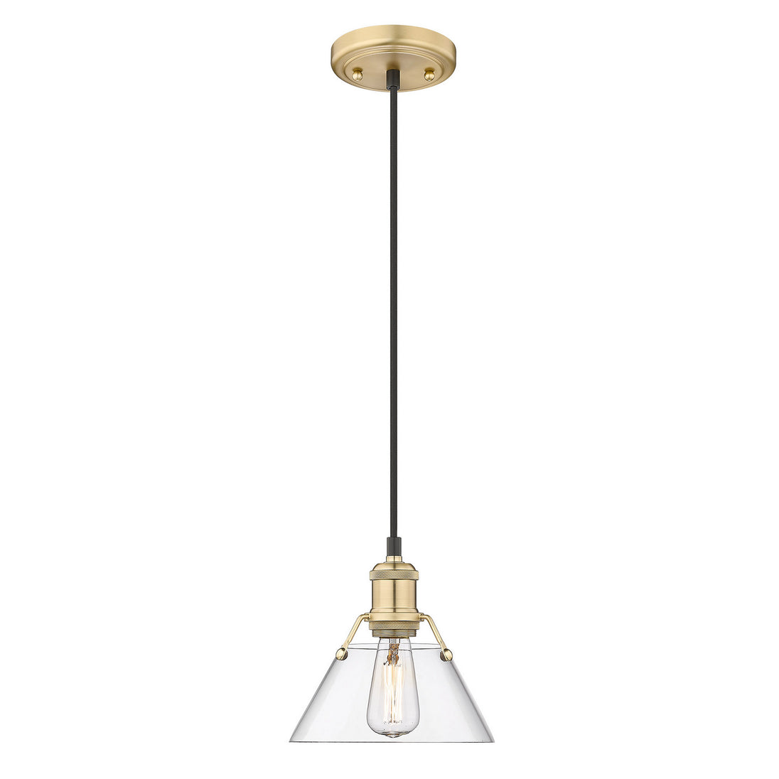 Golden - 3306-S BCB-CLR - One Light Mini Pendant - Orwell BCB - Brushed Champagne Bronze