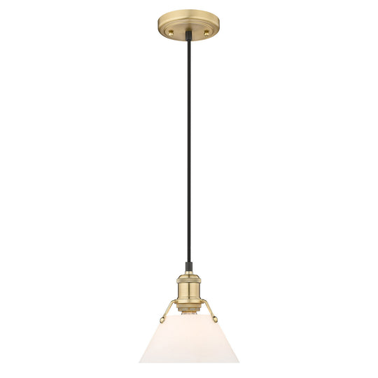 Golden - 3306-S BCB-OP - One Light Mini Pendant - Orwell BCB - Brushed Champagne Bronze