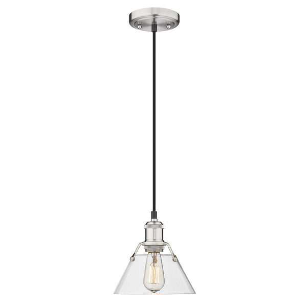 Golden - 3306-S PW-CLR - One Light Mini Pendant - Orwell PW - Pewter