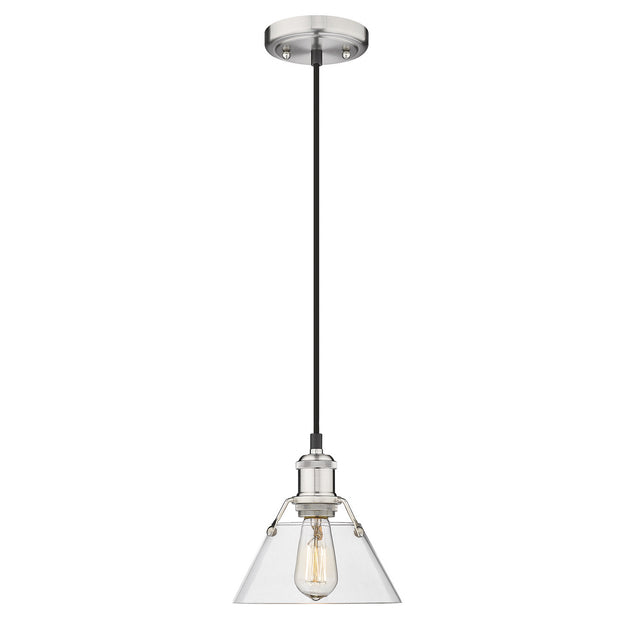 Golden - 3306-S PW-CLR - One Light Mini Pendant - Orwell PW - Pewter