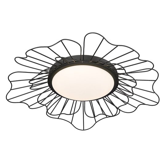 Golden - 9132-FM24 NB-OP - LED Flush Mount - Yasmin NB - Natural Black