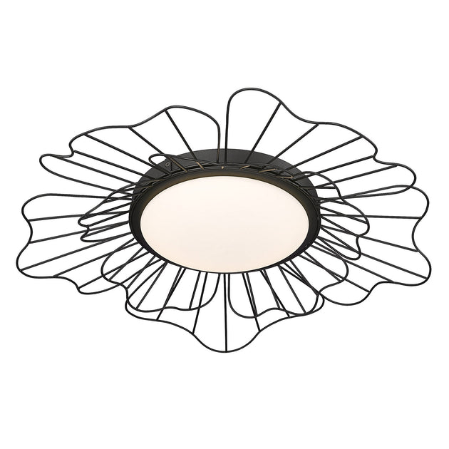 Golden - 9132-FM24 NB-OP - LED Flush Mount - Yasmin NB - Natural Black