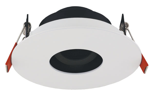 Elco Lighting - ELK36SA27B - 3" Round Pinhole Rflctr Koto Euro Clip - Black with White Trim