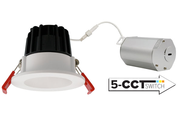 Elco Lighting - ERT210CT5W - 2" Led Rflctr Ic At 8W 550Lm 120V 5Cct - All White