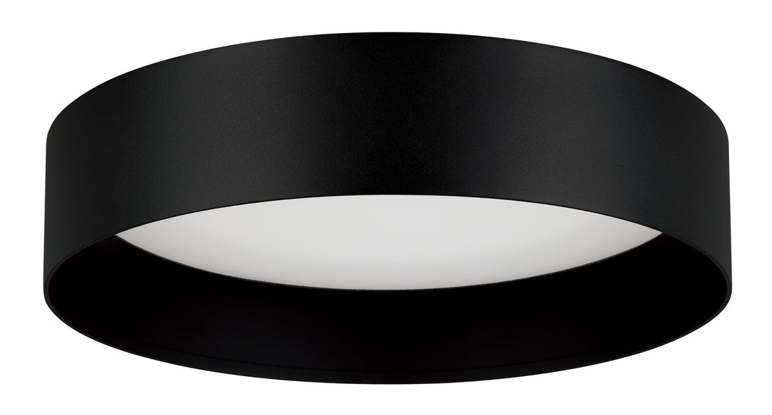 Eglo USA - 205628A - LED Flush Mount - Ester - Exterior: Structured Black Interior: Matte White