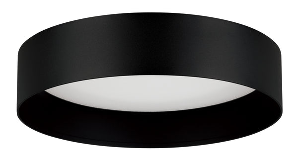Eglo USA - 205628A - LED Flush Mount - Ester - Exterior: Structured Black Interior: Matte White