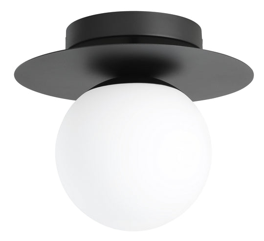 Eglo USA - 205631A - One Light Semi Flush Mount - Arenales - Structured Black