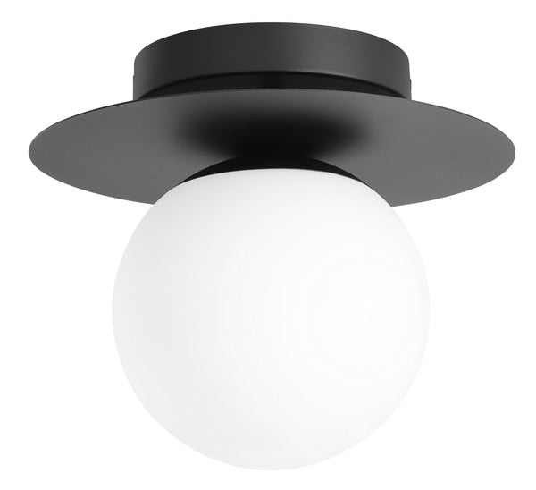Eglo USA - 205631A - One Light Semi Flush Mount - Arenales - Structured Black