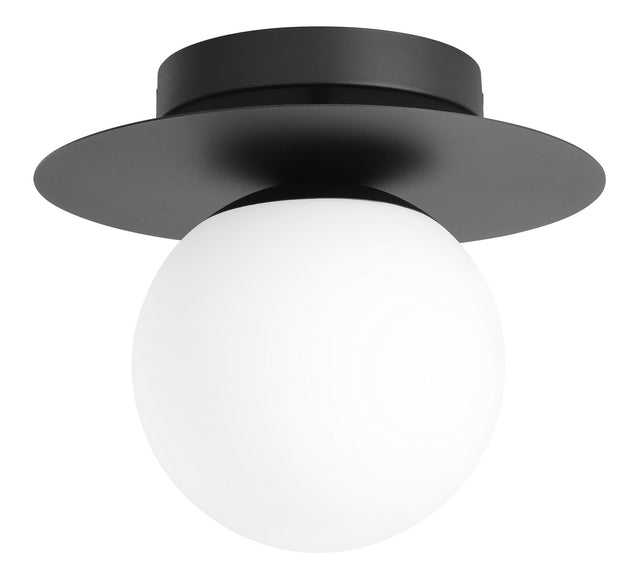 Eglo USA - 205631A - One Light Semi Flush Mount - Arenales - Structured Black