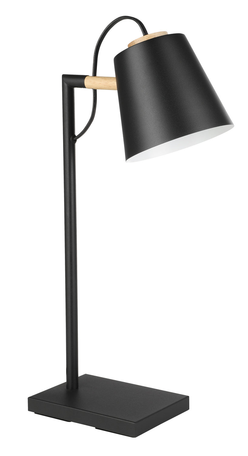 Eglo USA - 43613A - LED Table Lamp - Lacey - Structured Black, Natural Wood