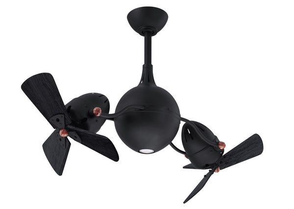 Matthews Fan Company - AQ-BK-WDBK - 38"Ceiling Fan - Acqua - Matte Black