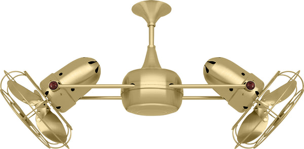 Matthews Fan Company - DD-BRBR-MTL - 36"Ceiling Fan - Duplo-Dinamico - Brushed Brass