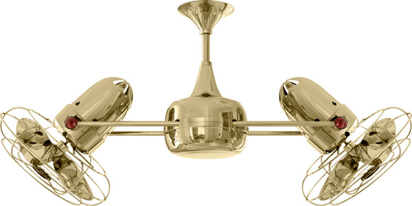 Matthews Fan Company - DD-PB-MTL - 36"Ceiling Fan - Duplo-Dinamico - Polished Brass