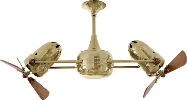 Matthews Fan Company - DD-PB-WD - 36"Ceiling Fan - Duplo-Dinamico - Polished Brass