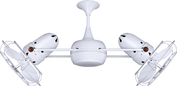 Matthews Fan Company - DD-WH-MTL - 36"Ceiling Fan - Duplo-Dinamico - Gloss White