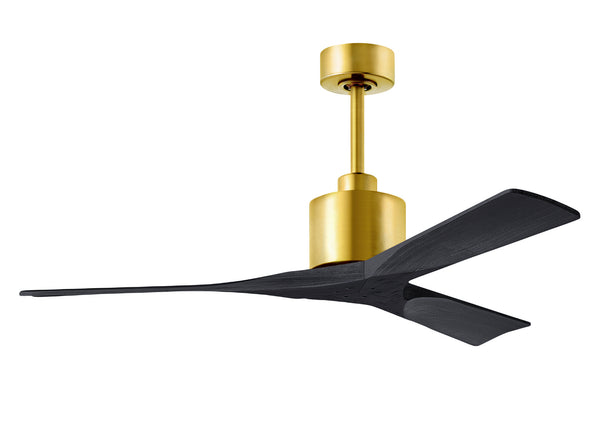 Matthews Fan Company - NK-BRBR-BK-52 - 52"Ceiling Fan - Nan - Brushed Brass