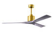 Matthews Fan Company - NK-BRBR-BW-60 - 60"Ceiling Fan - Nan - Brushed Brass