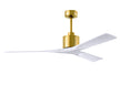 Matthews Fan Company - NK-BRBR-MWH-60 - 60"Ceiling Fan - Nan - Brushed Brass