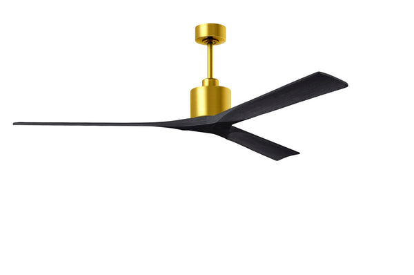 Matthews Fan Company - NKXL-BRBR-BK-72 - 72"Ceiling Fan - Nan XL - Brushed Brass